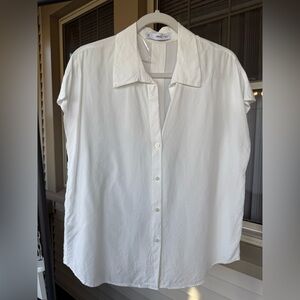 Mango White Button Down Shirt